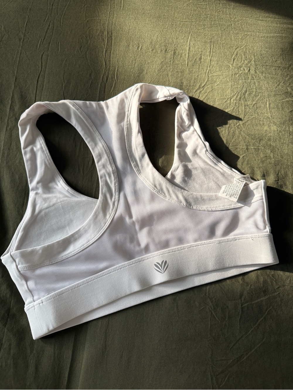 Forever 21 White Racerback Sports Bra